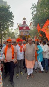 राम मंदिर उभारणीला १ वर्ष पूर्ण झाले. या निमित्ताने भव्य हिंदू एकता राम रथयात्रा आयोजित केली